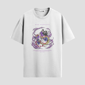 Playera urbana de anime y gaming ExtraLife MX, corte Standard Fit unisex ligero y transpirable en color Deep Black y Pure White, ropa de uso diario para gym y casual.