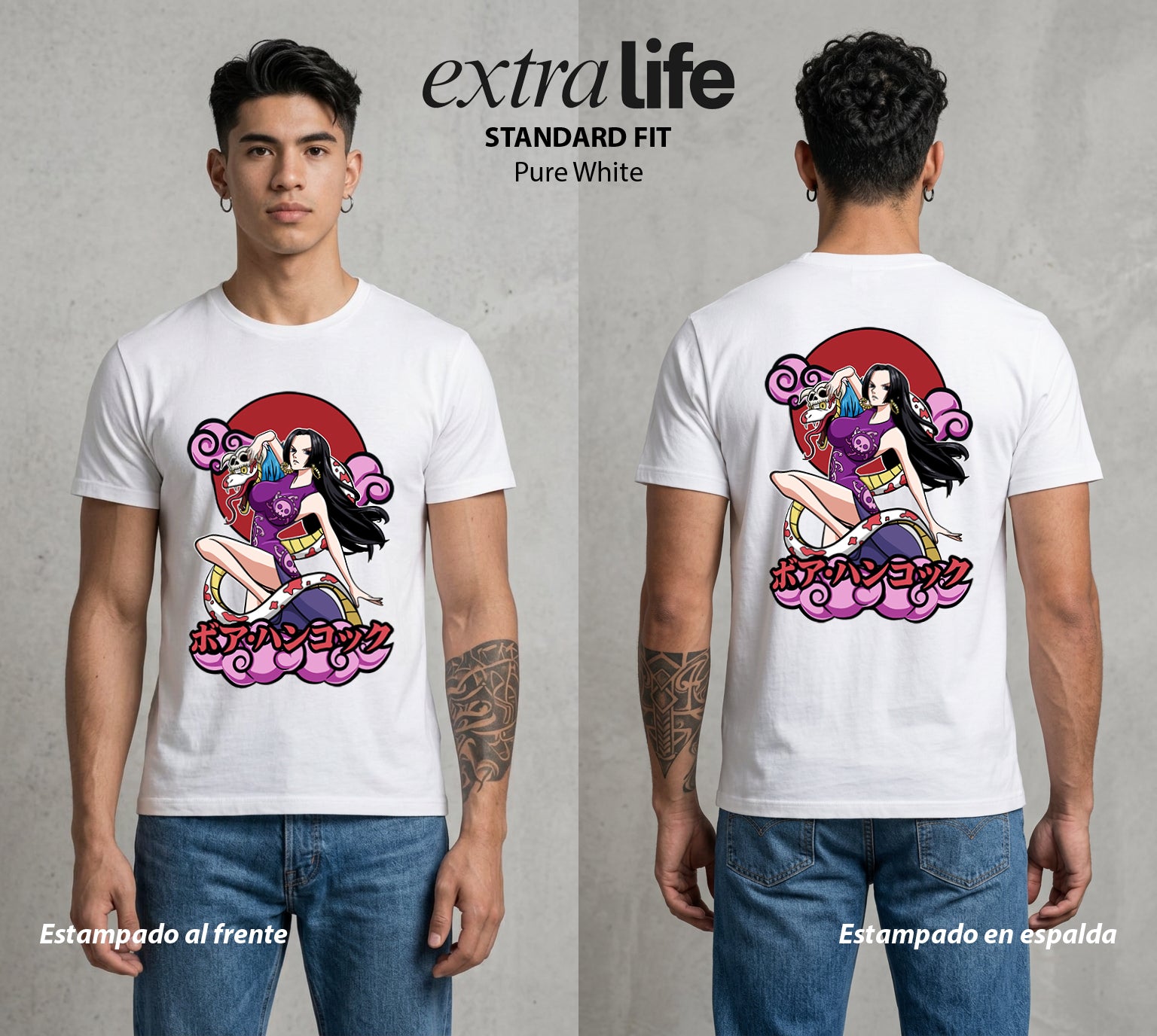 Mar de los Piratas | La Mas Bella del Mar #03046 - Playera Standard Fit | Pure White - Foto en modelo