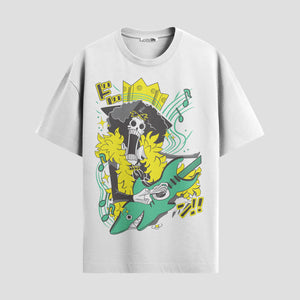 Playera urbana de anime y gaming ExtraLife MX, corte Standard Fit unisex ligero y transpirable en color Deep Black y Pure White, ropa de uso diario para gym y casual.