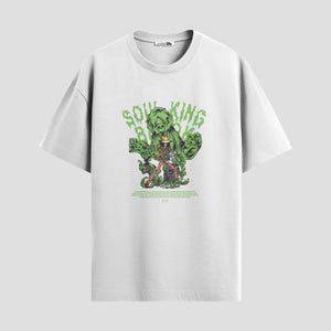 Playera urbana de anime y gaming ExtraLife MX, corte Standard Fit unisex ligero y transpirable en color Deep Black y Pure White, ropa de uso diario para gym y casual.