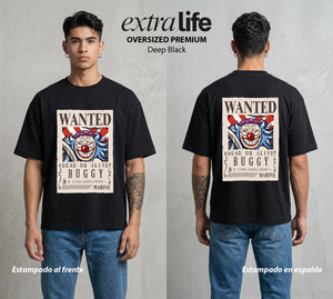 Mar de los Piratas | El Payaso del Mar Se Busca #03056 - Playera Oversized Premium | Deep Black - Foto en modelo