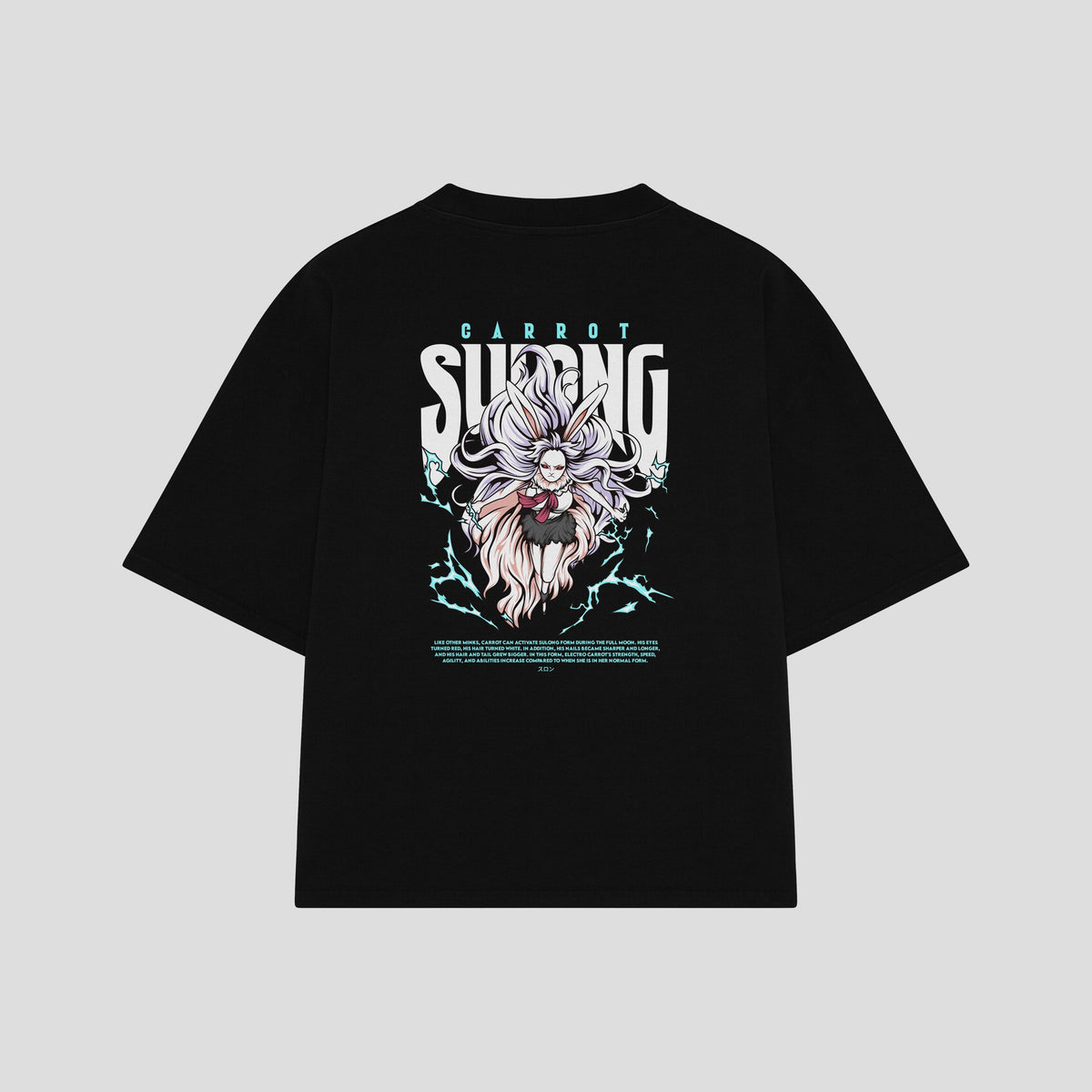 Playera streetwear premium de anime y gaming ExtraLife MX, corte oversized drop shoulder ligero y fresco en color Deep Black y Off-White, moda urbana mexicana de culto.