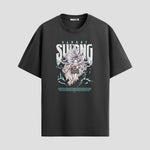 Playera urbana de anime y gaming ExtraLife MX, corte Standard Fit unisex ligero y transpirable en color Deep Black y Pure White, ropa de uso diario para gym y casual.