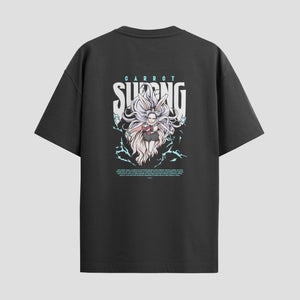 Playera urbana de anime y gaming ExtraLife MX, corte Standard Fit unisex ligero y transpirable en color Deep Black y Pure White, ropa de uso diario para gym y casual.