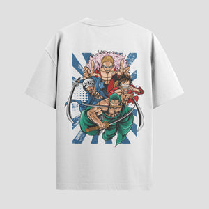 Playera urbana de anime y gaming ExtraLife MX, corte Standard Fit unisex ligero y transpirable en color Deep Black y Pure White, ropa de uso diario para gym y casual.