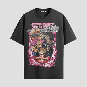 Playera urbana de anime y gaming ExtraLife MX, corte Standard Fit unisex ligero y transpirable en color Deep Black y Pure White, ropa de uso diario para gym y casual.