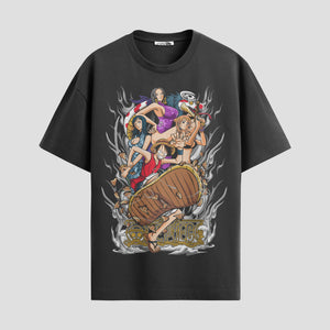 Playera urbana de anime y gaming ExtraLife MX, corte Standard Fit unisex ligero y transpirable en color Deep Black y Pure White, ropa de uso diario para gym y casual.