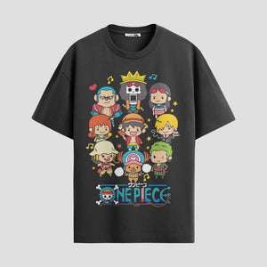 Playera urbana de anime y gaming ExtraLife MX, corte Standard Fit unisex ligero y transpirable en color Deep Black y Pure White, ropa de uso diario para gym y casual.