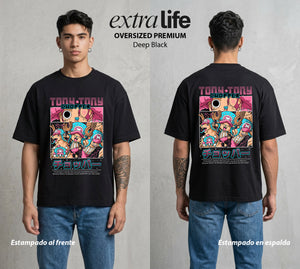 Mar de los Piratas | El Medico Reno #03066 - Playera Oversized Premium | Deep Black - Foto en modelo