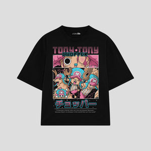 Playera streetwear premium de anime y gaming ExtraLife MX, corte oversized drop shoulder ligero y fresco en color Deep Black y Off-White, moda urbana mexicana de culto.