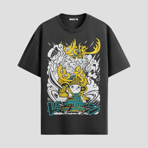 Playera urbana de anime y gaming ExtraLife MX, corte Classic Premium unisex ligero y transpirable en color Deep Black y Pure White, ropa de uso diario para gym y casual.