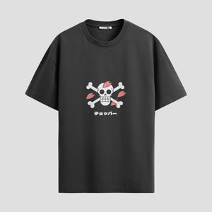 Playera urbana de anime y gaming ExtraLife MX, corte Standard Fit unisex ligero y transpirable en color Deep Black y Pure White, ropa de uso diario para gym y casual.