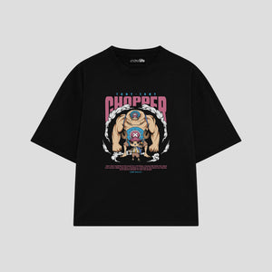 Playera streetwear premium de anime y gaming ExtraLife MX, corte oversized drop shoulder ligero y fresco en color Deep Black y Off-White, moda urbana mexicana de culto.