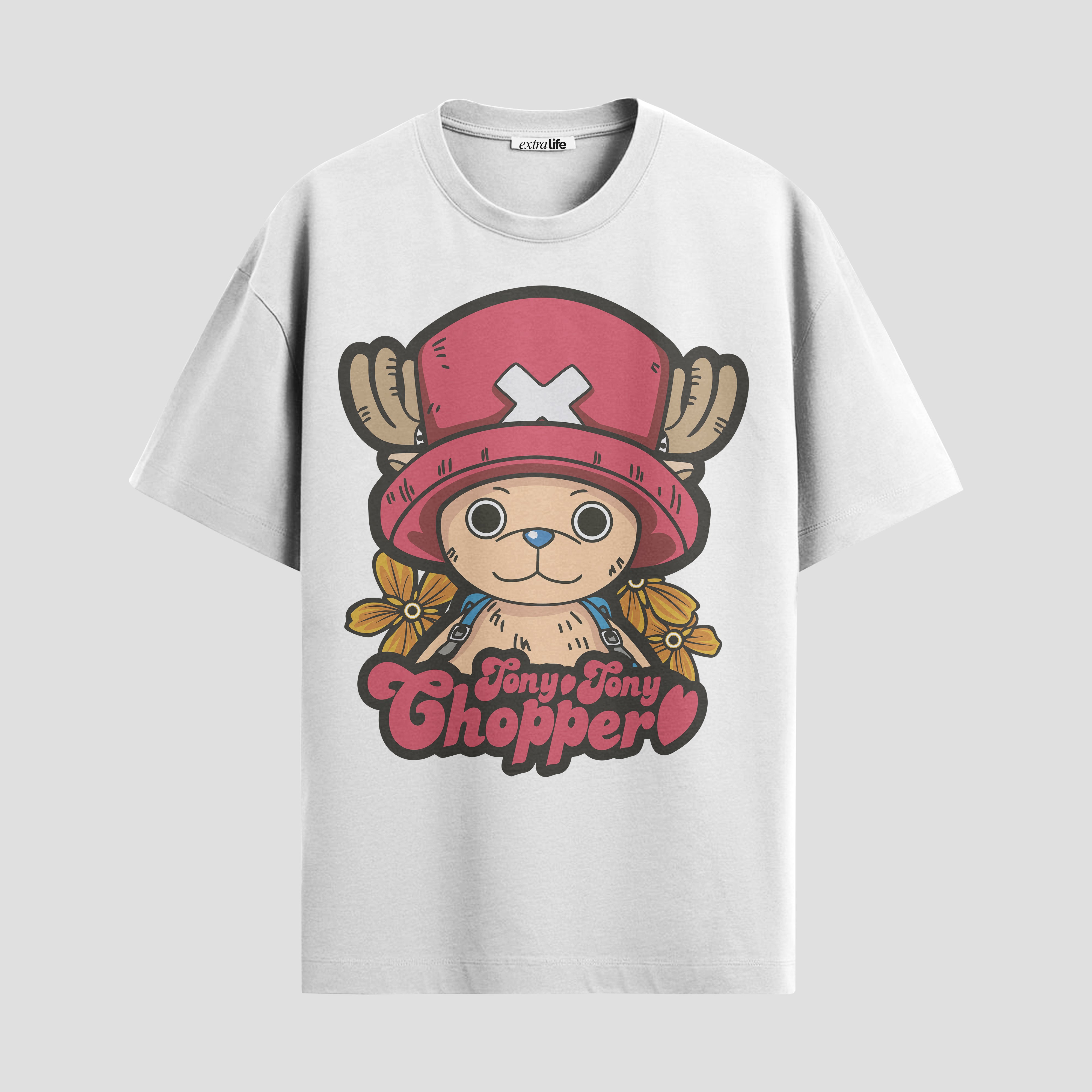 Playera urbana de anime y gaming ExtraLife MX, corte Standard Fit unisex ligero y transpirable en color Deep Black y Pure White, ropa de uso diario para gym y casual.