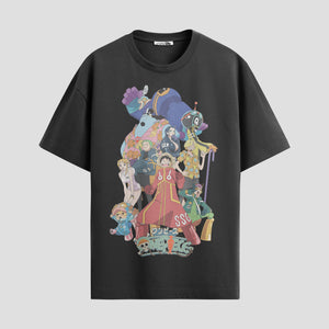 Playera urbana de anime y gaming ExtraLife MX, corte Standard Fit unisex ligero y transpirable en color Deep Black y Pure White, ropa de uso diario para gym y casual.