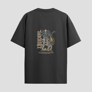 Playera urbana de anime y gaming ExtraLife MX, corte Standard Fit unisex ligero y transpirable en color Deep Black y Pure White, ropa de uso diario para gym y casual.