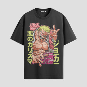 Playera urbana de anime y gaming ExtraLife MX, corte Standard Fit unisex ligero y transpirable en color Deep Black y Pure White, ropa de uso diario para gym y casual.