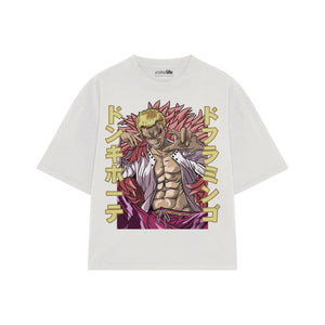 Playera streetwear premium de anime y gaming ExtraLife MX, corte oversized drop shoulder ligero y fresco en color Deep Black y Off-White, moda urbana mexicana de culto.
