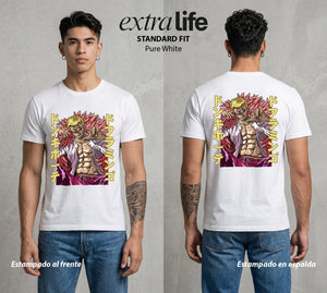 Mar de los Piratas | El Flamingo del Caos #03094 - Playera Standard Fit | Pure White - Foto en modelo