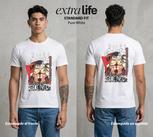 Mar de los Piratas | El Brazo de Metal #03096 - Playera Standard Fit | Pure White - Foto en modelo