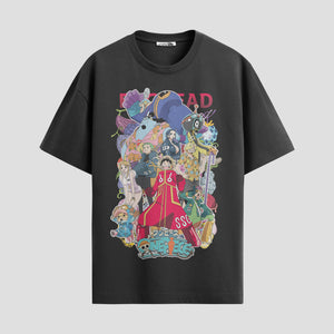 Playera urbana de anime y gaming ExtraLife MX, corte Standard Fit unisex ligero y transpirable en color Deep Black y Pure White, ropa de uso diario para gym y casual.