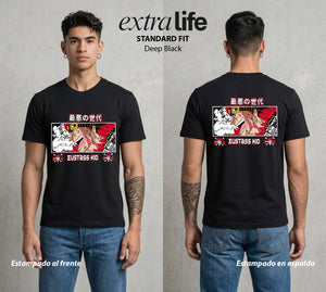 Mar de los Piratas | El Magnetico del Mar #03103 - Playera Standard Fit | Deep Black - Foto en modelo