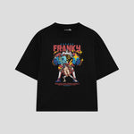 Playera streetwear premium de anime y gaming ExtraLife MX, corte oversized drop shoulder ligero y fresco en color Deep Black y Off-White, moda urbana mexicana de culto.