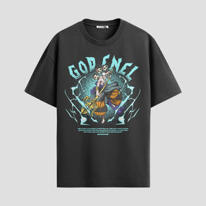 Playera urbana de anime y gaming ExtraLife MX, corte Standard Fit unisex ligero y transpirable en color Deep Black y Pure White, ropa de uso diario para gym y casual.