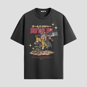 Playera urbana de anime y gaming ExtraLife MX, corte Standard Fit unisex ligero y transpirable en color Deep Black y Pure White, ropa de uso diario para gym y casual.