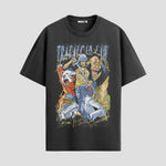 Playera urbana de anime y gaming ExtraLife MX, corte Standard Fit unisex ligero y transpirable en color Deep Black y Pure White, ropa de uso diario para gym y casual.
