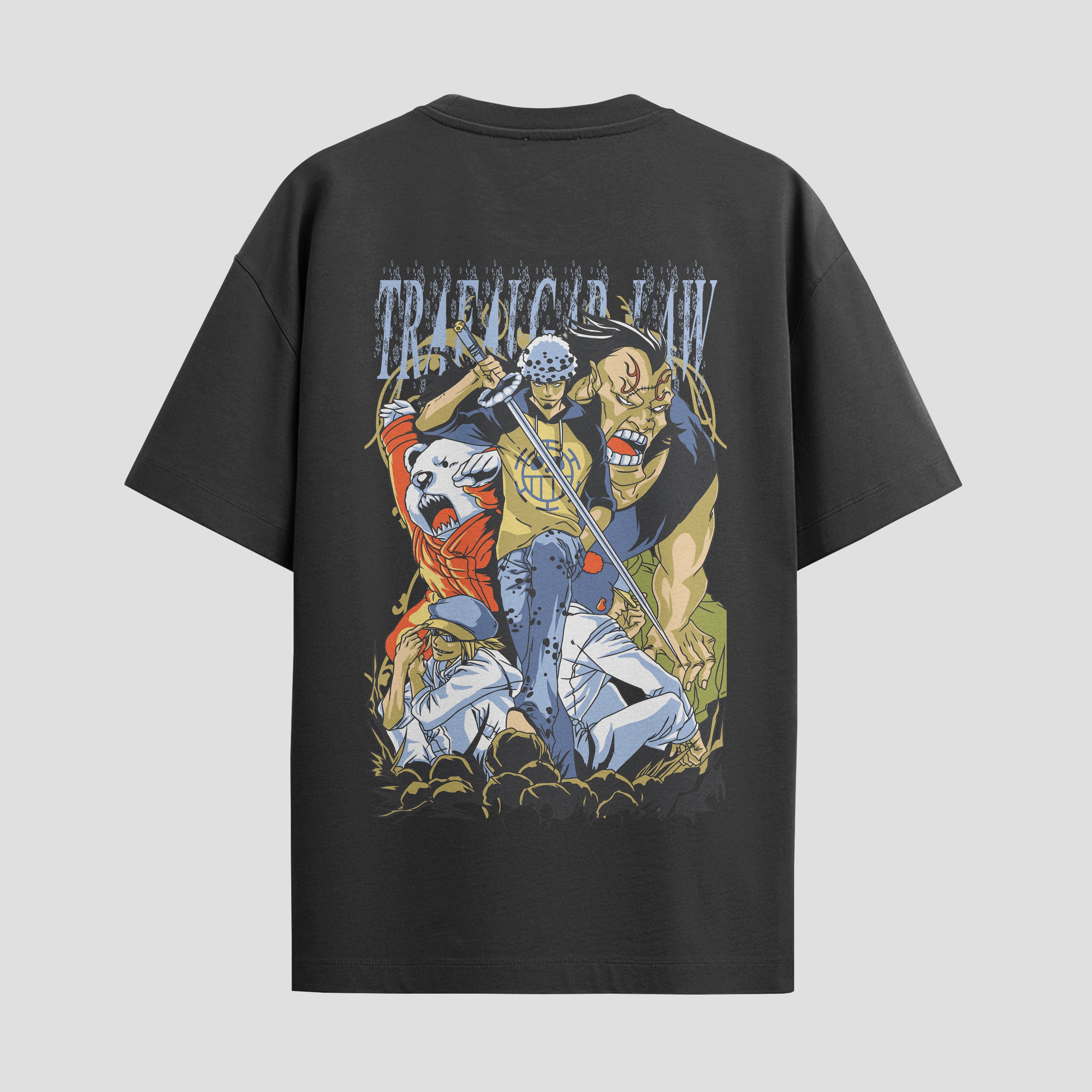 Playera urbana de anime y gaming ExtraLife MX, corte Standard Fit unisex ligero y transpirable en color Deep Black y Pure White, ropa de uso diario para gym y casual.