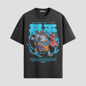 Playera urbana de anime y gaming ExtraLife MX, corte Standard Fit unisex ligero y transpirable en color Deep Black y Pure White, ropa de uso diario para gym y casual.