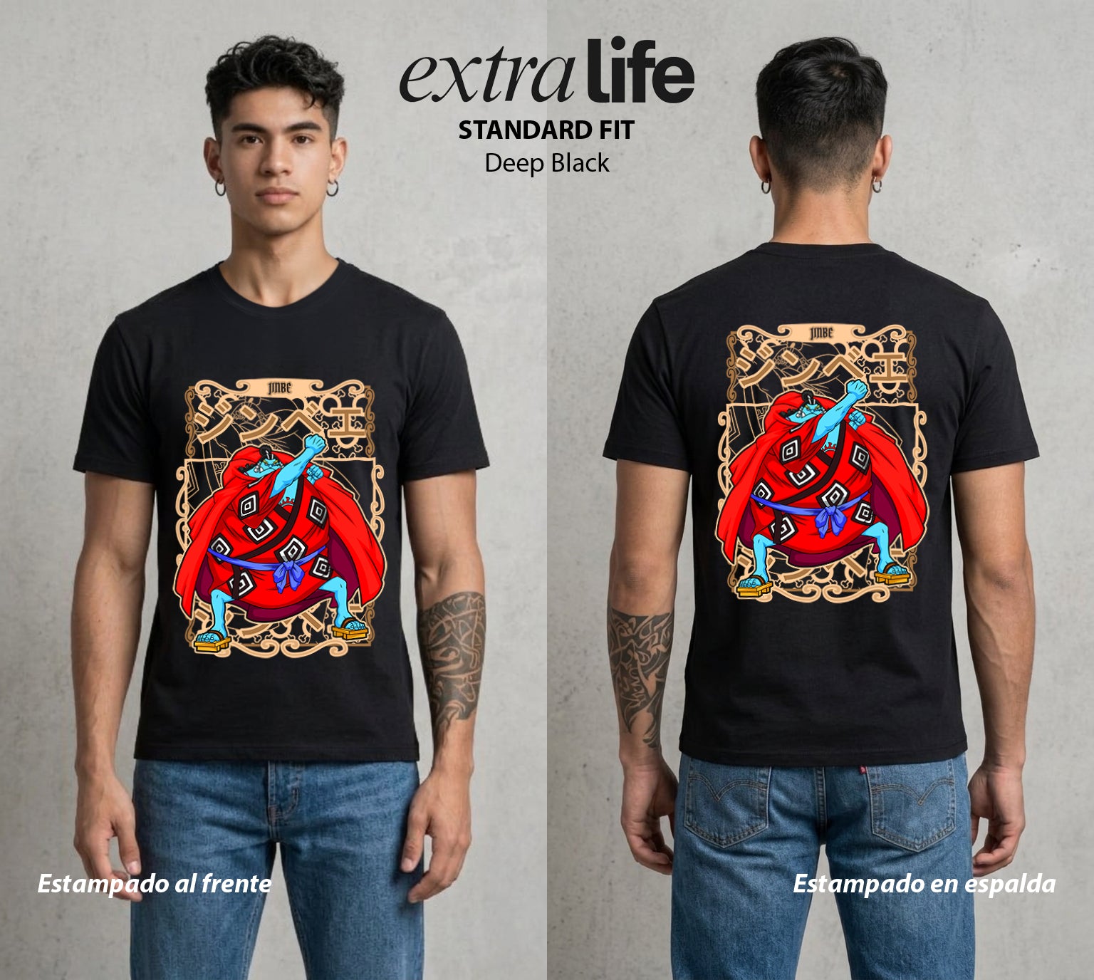 Mar de los Piratas | El Timon del Bien #03123 - Playera Standard Fit | Deep Black - Foto en modelo