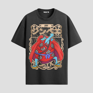 Playera urbana de anime y gaming ExtraLife MX, corte Standard Fit unisex ligero y transpirable en color Deep Black y Pure White, ropa de uso diario para gym y casual.