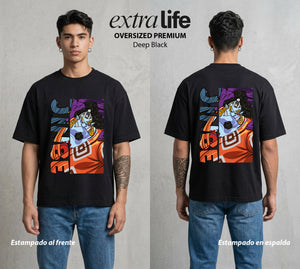 Mar de los Piratas | El Caballero del Mar #03124 - Playera Oversized Premium | Deep Black - Foto en modelo