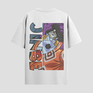 Playera urbana de anime y gaming ExtraLife MX, corte Standard Fit unisex ligero y transpirable en color Deep Black y Pure White, ropa de uso diario para gym y casual.
