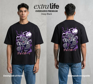 Mar de los Piratas | El Joyboy del Pasado #03125 - Playera Oversized Premium | Deep Black - Foto en modelo