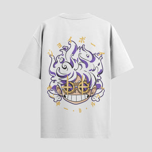 Playera urbana de anime y gaming ExtraLife MX, corte Standard Fit unisex ligero y transpirable en color Deep Black y Pure White, ropa de uso diario para gym y casual.