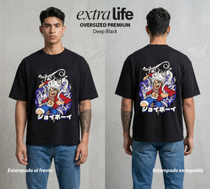 Mar de los Piratas | El Joyboy del Pasado #03129 - Playera Oversized Premium | Deep Black - Foto en modelo