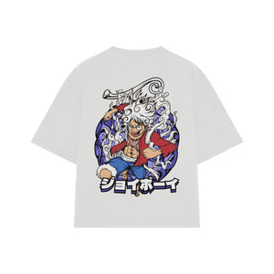 Playera streetwear premium de anime y gaming ExtraLife MX, corte oversized drop shoulder ligero y fresco en color Deep Black y Off-White, moda urbana mexicana de culto.