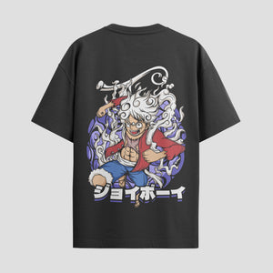 Playera urbana de anime y gaming ExtraLife MX, corte Standard Fit unisex ligero y transpirable en color Deep Black y Pure White, ropa de uso diario para gym y casual.