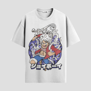 Playera urbana de anime y gaming ExtraLife MX, corte Standard Fit unisex ligero y transpirable en color Deep Black y Pure White, ropa de uso diario para gym y casual.