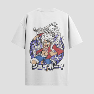 Playera urbana de anime y gaming ExtraLife MX, corte Standard Fit unisex ligero y transpirable en color Deep Black y Pure White, ropa de uso diario para gym y casual.