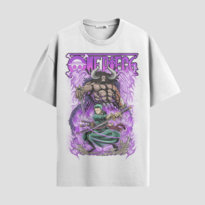 Playera urbana de anime y gaming ExtraLife MX, corte Standard Fit unisex ligero y transpirable en color Deep Black y Pure White, ropa de uso diario para gym y casual.