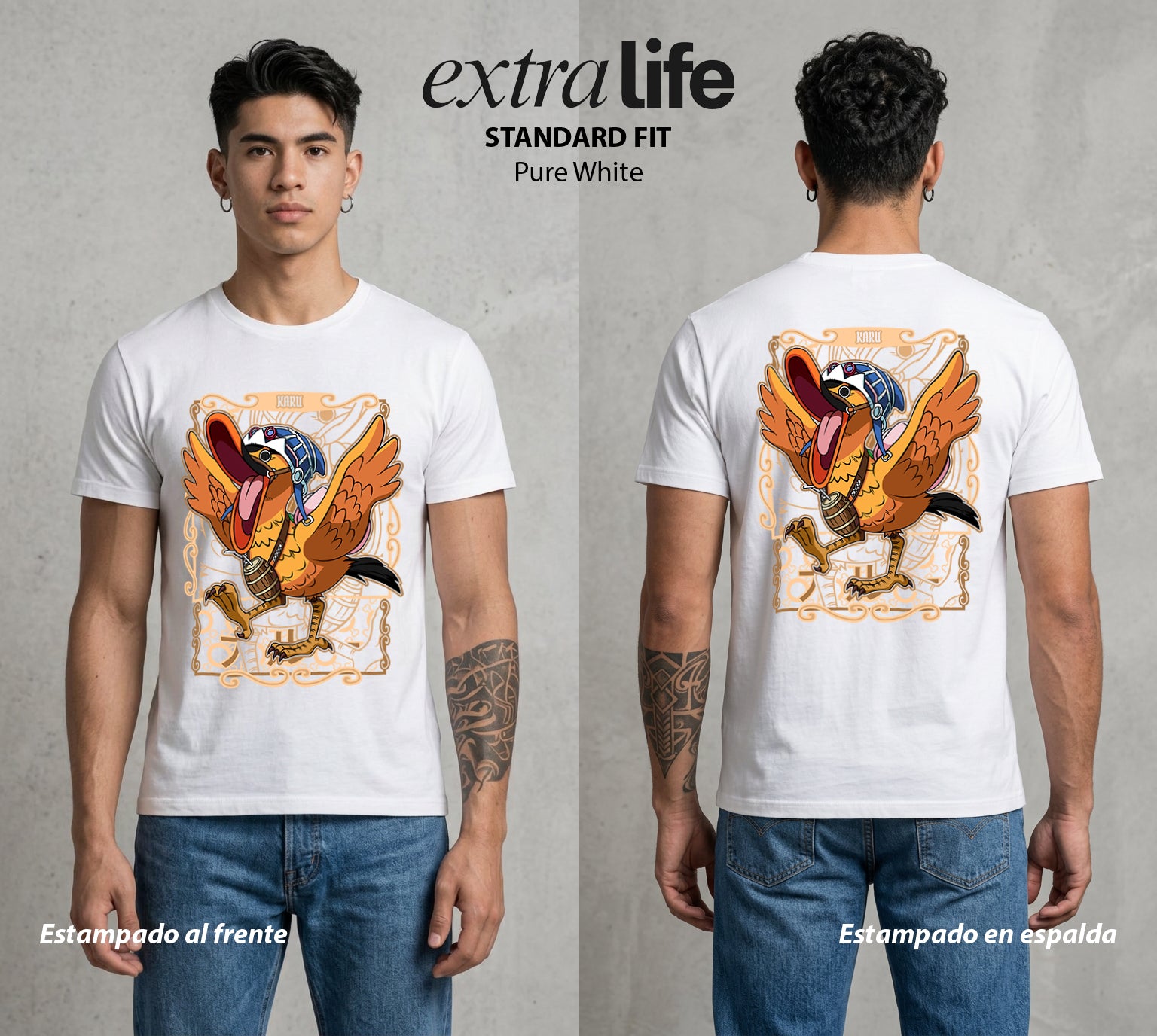 Mar de los Piratas | El Pato del Bien #03138 - Playera Standard Fit | Pure White - Foto en modelo