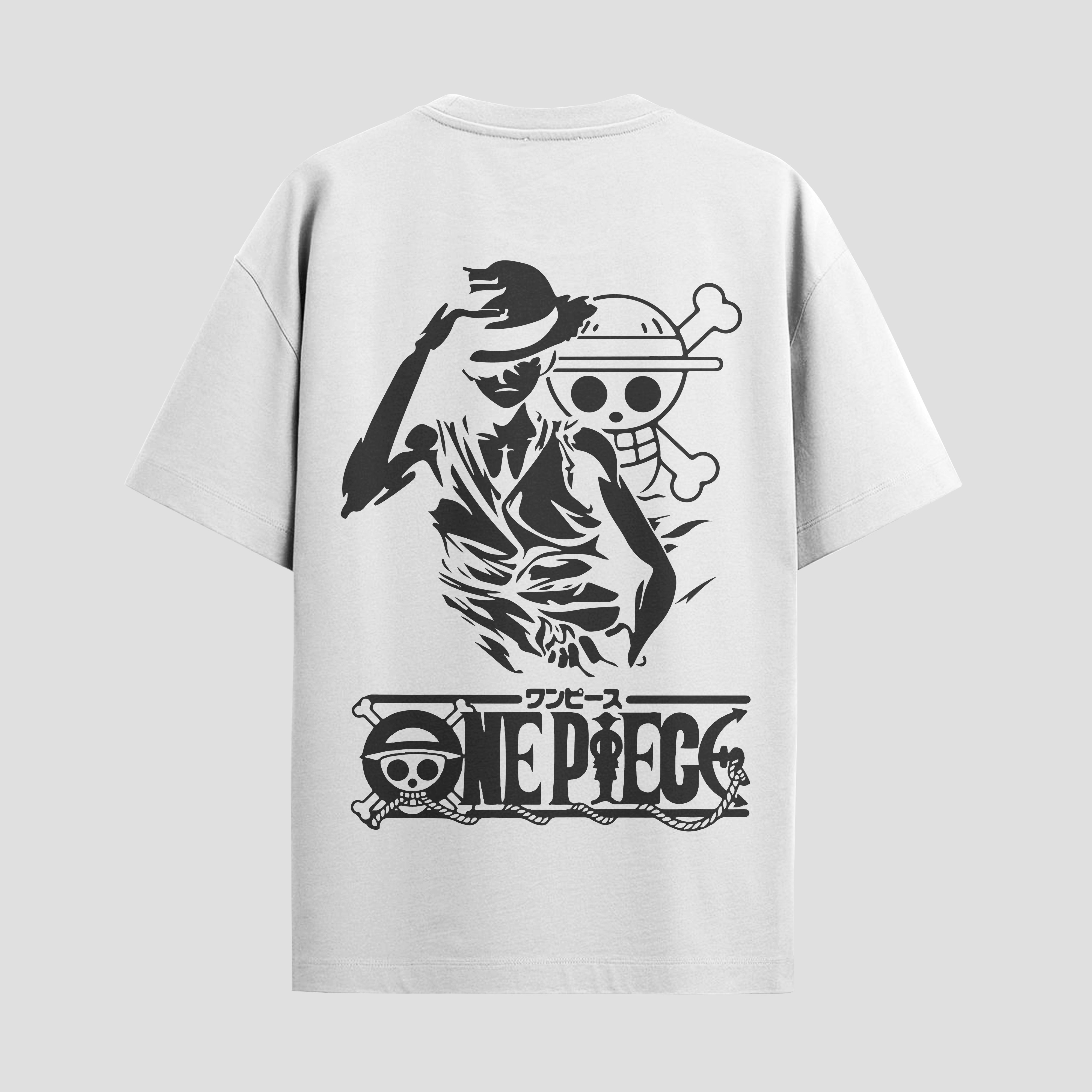Playera urbana de anime y gaming ExtraLife MX, corte Standard Fit unisex ligero y transpirable en color Deep Black y Pure White, ropa de uso diario para gym y casual.
