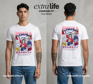 Mar de los Piratas | Hombre de Goma #03156 - Playera Standard Fit | Pure White - Foto en modelo