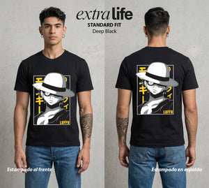 Mar de los Piratas | El Futuro Rey #03157 - Playera Classic Premium | Deep Black - Foto en modelo