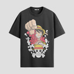 Playera urbana de anime y gaming ExtraLife MX, corte Standard Fit unisex ligero y transpirable en color Deep Black y Pure White, ropa de uso diario para gym y casual.
