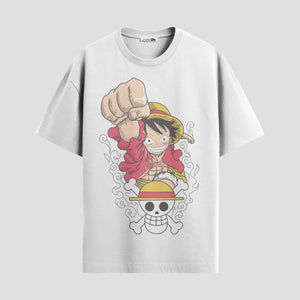Playera urbana de anime y gaming ExtraLife MX, corte Standard Fit unisex ligero y transpirable en color Deep Black y Pure White, ropa de uso diario para gym y casual.